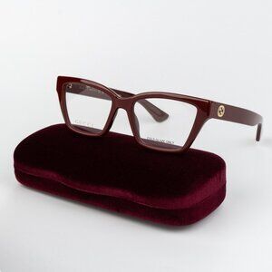 Gucci Women Eyeglasses Burgundy Cat Eye GG1715O 003 BRAND NEW